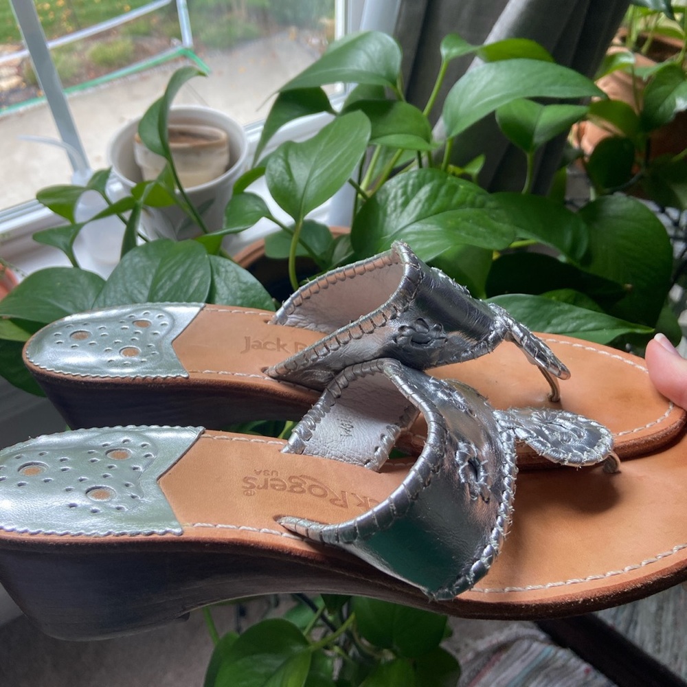 Clear and White Jack Roger Sandals